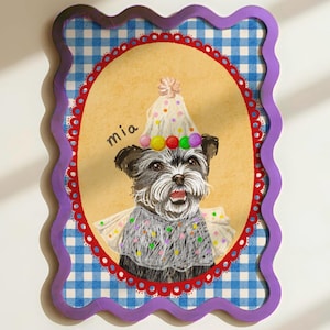 Badly Drawn Dog Pet Portrait Personalized Cute Dog Portrait Unique Dog Poster Digital Printable Cat Portrait Cutest Mom Gifts
