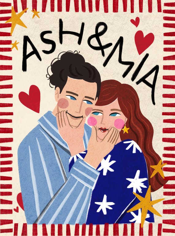 Custom Badly Drawn Portrait, Personalised Couple Portrait, Hand Drawn Quirky Portrait, Family Portrait from Photo, Cute Couple illustration