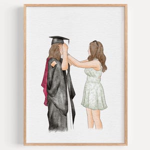Pittura ad acquerello, regalo da foto, regalo per un amico, regalo di compleanno per Natale, pittura ad acquerello, ritratto minimalista, ritratto senza volto