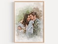 Custom Watercolor Portrait couples gift in loving memory Personalized Photo Custom Family Keepsake Mothers Day Best Gift for Mom