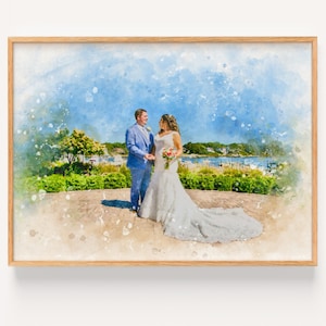 Ritratto ad acquerello, regalo personalizzato, dipinto ad acquerello, ritratto di famiglia, regalo unico, disegno da foto, festa della mamma, regalo personalizzato