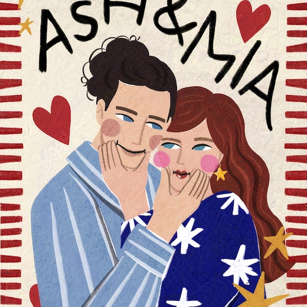 Custom Badly Drawn Portrait, Personalised Couple Portrait, Hand Drawn Quirky Portrait, Family Portrait from Photo, Cute Couple illustration
