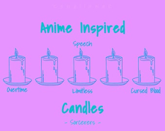 NEW Anime Inspired Candles | Anime Candles | Custom Anime Candles | Customizable Anime Candles | Masculine and Feminine Scents