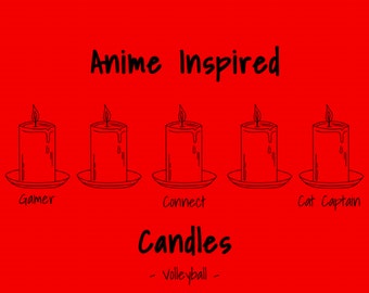 NEW Anime Inspired Candles | Anime Candles | Custom Anime Candles | Customizable Anime Candles | Masculine and Feminine Scents
