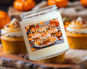 Pumpkin•Cupcake Candle | Limited Edition | Natural Soy Candle | Fall Candle | Pumpkin Candle | Vanilla Candle | Gourmand Candle