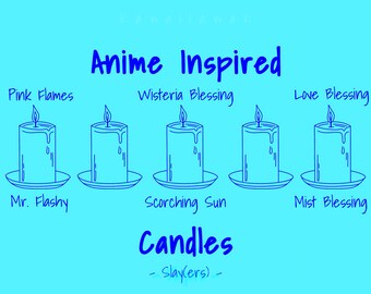 NEW Anime Inspired Candles | Anime Candles | Custom Anime Candles | Customizable Anime Candles | Masculine and Feminine Scents
