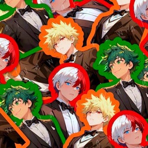 Tux•Hero•Boys Anime Stickers | Anime Stickers | Anime Inspired Stickers | Water Bottle Stickers | Anime Laptop Decal