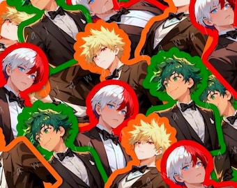 Tux•Hero•Boys Anime Stickers | Anime Stickers | Anime Inspired Stickers | Water Bottle Stickers | Anime Laptop Decal