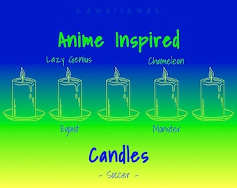 Anime Inspired Candles | Anime Candles | Custom Anime Candles | Customizable Anime Candles | Masculine and Feminine Scents | Graduation Gift