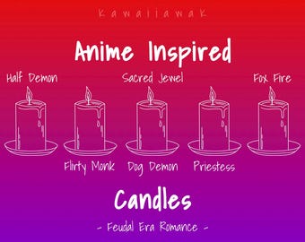 Anime Inspired Candles | Anime Candles | Custom Anime Candles | Customizable Anime Candles | Masculine and Feminine Scents | Graduation Gift
