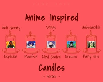 NEW Anime Inspired Candles | Anime Candles | Custom Anime Candles | Customizable Anime Candles | Masculine and Feminine Scents