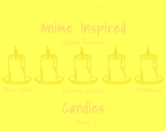NEW Anime Inspired Candles | Anime Candles | Custom Anime Candles | Customizable Anime Candles | Masculine and Feminine Scents
