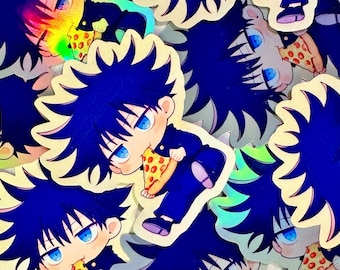 Pizza•Sorcerer•Boy Anime Stickers | Anime Stickers | Anime Inspired Stickers | Water Bottle Stickers | Laptop Decal | Holographic Stickers