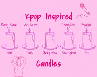 S•K•Z•Inspired Candles | Kpop Inspired Candle | Custom Kpop Candles | Customizable Kpop Candles | Kpop Wax Melts | Graduation Gifts