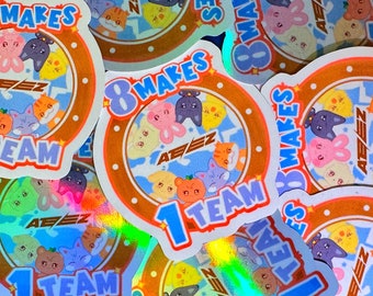 Aniteez•Stickers | Ateez•Stickers | Kpop Stickers | Kpop Inspired Stickers | Water Bottle Stickers | Laptop Decal | Holographic Stickers