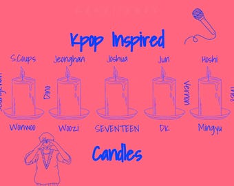S•V•T•Inspired Candles | Kpop Inspired Candle | Custom Kpop Candles | Customizable Kpop Candles | Kpop Wax Melts | Kpop Gifts