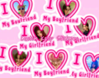 Custom Kpop Boyfriend/Girlfriend Stickers | Kpop Stickers | Custom Kpop Inspired Stickers | Water Bottle Stickers | Holographic Stickers