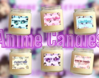 J•K•Anime Inspired Candles | Soy Candles | Anime | Kawaii | Manga | Anime Gifts