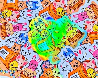 SerotoninSkzoo•Stickers | Skzoo•Stickers | Kpop Stickers | Kpop Inspired Stickers | Water Bottle Stickers | Holographic Stickers