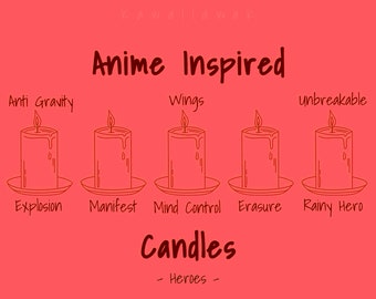 NEW Anime Inspired Candles | Anime Candles | Custom Anime Candles | Customizable Anime Candles | Masculine and Feminine Scents