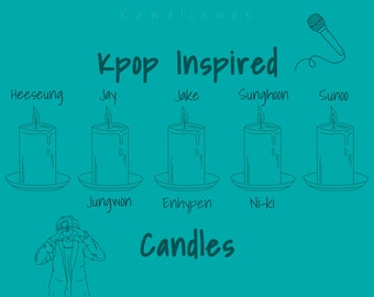 E•N•Inspired Candles | Kpop Inspired Candle | Custom Kpop Candles | Customizable Kpop Candles | Kpop Wax Melts | Graduation Gifts