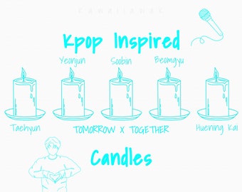 T•X•T•Inspired Candles | Kpop Inspired Candle | Custom Kpop Candles | Customizable Kpop Candles | Kpop Wax Melts | Kpop Gifts