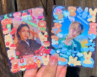 Decorated Kpop Photocard Toploaders | Kpop Photocard Toploaders | Decorated Toploaders