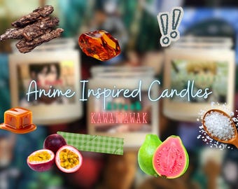NEW Anime Inspired Candles | Anime Candles | Custom Anime Candles | Customizable Anime Candles | Masculine and Feminine Scents