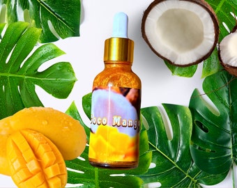 Kokos-Mango-Körperöl | Individuelles Körperöl | Individuelles Schimmeröl | Körperöle