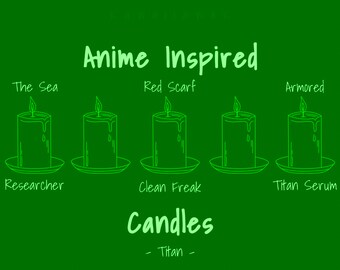 Anime Inspired Candles | Anime Candles | Custom Anime Candles | Customizable Anime Candles | Masculine and Feminine Scents | Graduation Gift