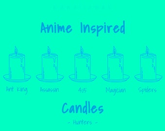 Anime Inspired Candles | Anime Candles | Custom Anime Candles | Customizable Anime Candles | Masculine and Feminine Scents | Graduation Gift