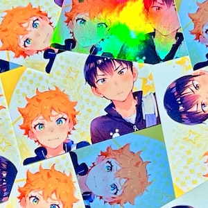 Volleyball•Boy•Duo Anime Stickers | Anime Stickers | Anime Inspired Stickers | Water Bottle Stickers | Laptop Decal | Holographic Stickers