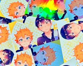 Volleyball•Boy•Duo Anime Stickers | Anime Stickers | Anime Inspired Stickers | Water Bottle Stickers | Laptop Decal | Holographic Stickers