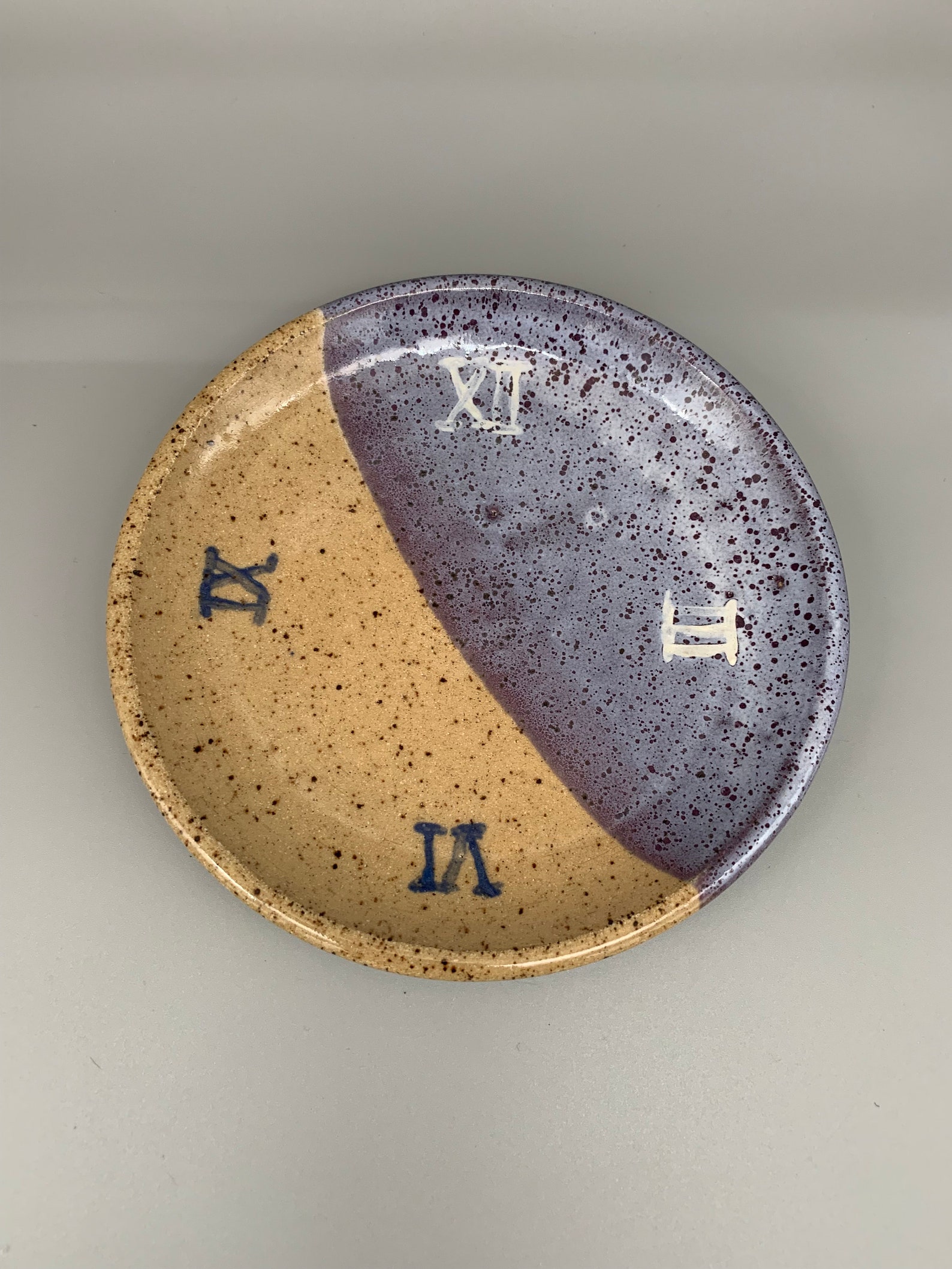 Small Ceramic Plates Decor Jewelry Dish Key Dish Half Dip Clock Themed