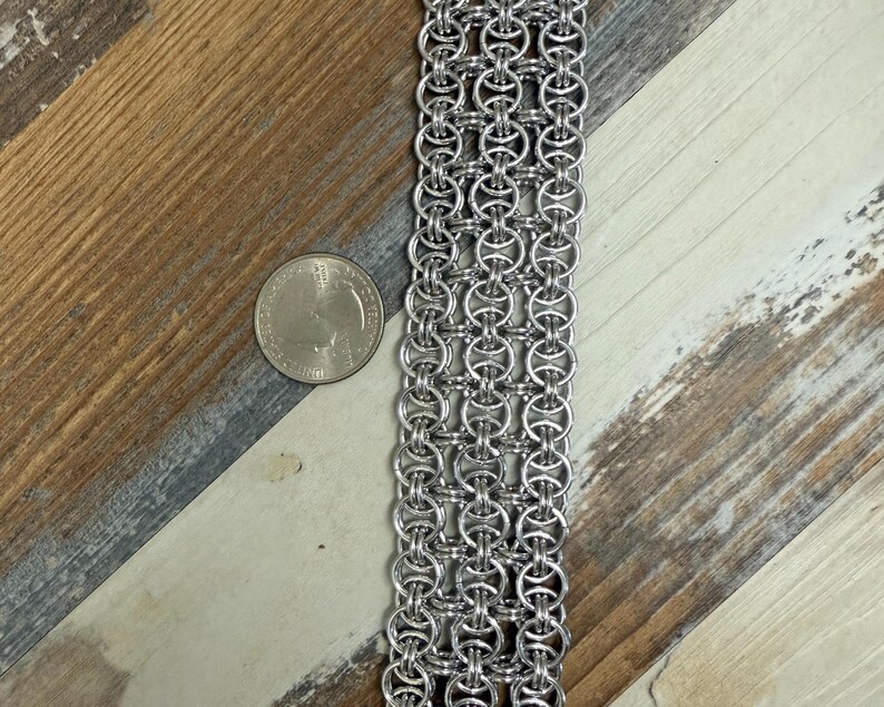 Elegant Helm Weave Chain Maille Bracelet - Handcrafted Chainmail ...