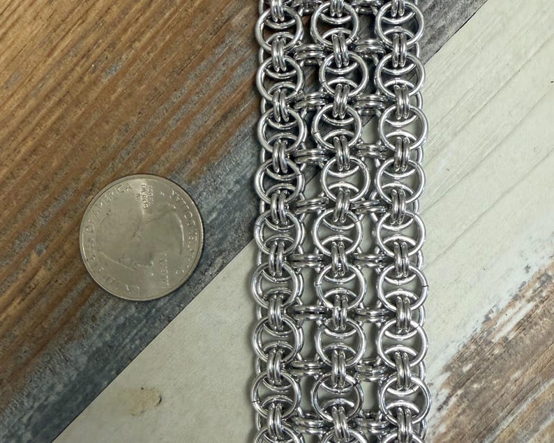 Elegant Helm Weave Chain Maille Bracelet - Handcrafted Chainmail ...