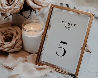 Table Number Event Sign | TSIGN001 | multiple Sizes Event Editable Table Sign