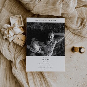 Modern Urban Minimalist Save the Date Editable Template With Photo | DATE 10 | Cityside Rustic Industrial Save the Date Retro Hipster Urban