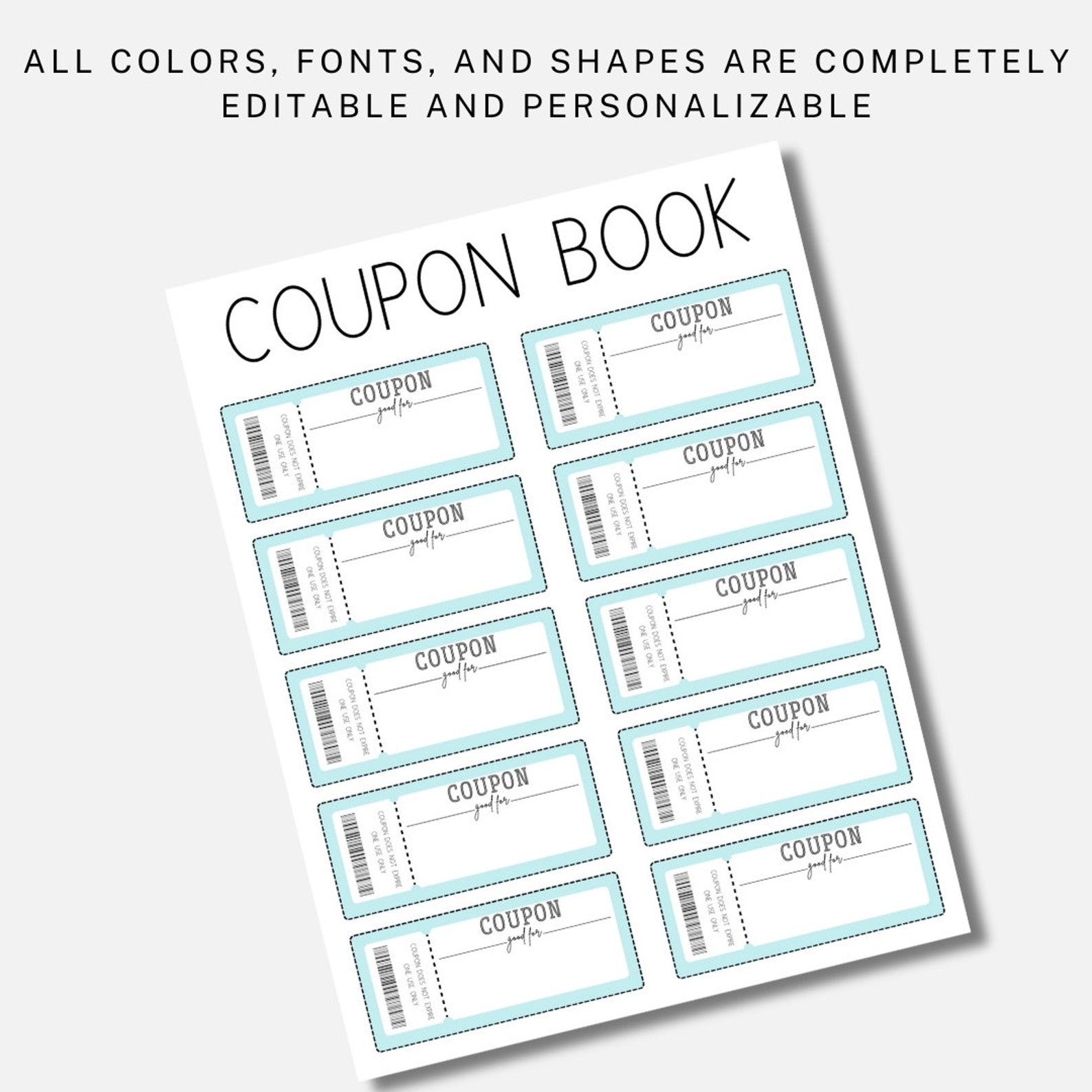 Printable Coupon Book, Valentines Day Printable, Digital Coupon Book