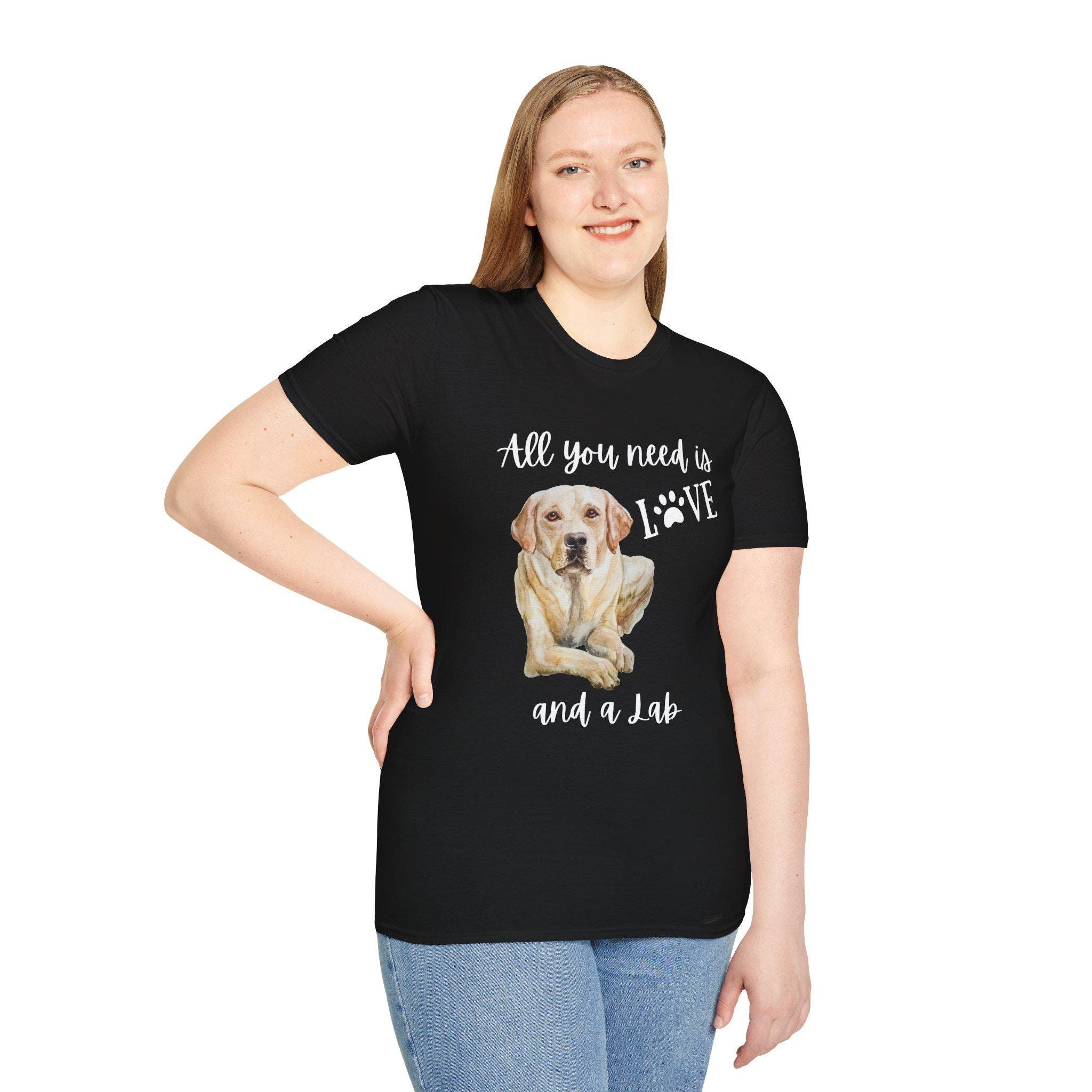 Labrador Retriever T Shirt Yellow Lab Mom Gift Lab Lover Tee Soft ...