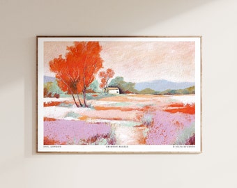 Giclée Art Print, Landscape Painting Print, Fine Art Print, Abstract Wall Art, Cottage Art Print, Colourful Wall Art, Nature Poster