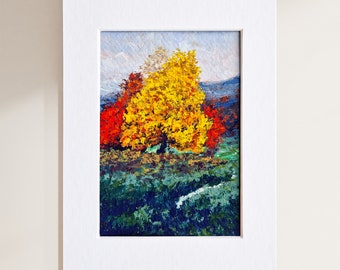 Original Landscape Painting, Small Original Gouache Painting, Miniature Paintings, Unframed Artwork, Nature-Inspired Home Decor