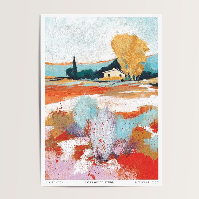 Giclée Art Print, Landscape Painting Print, Fine Art Print, Farmhouse Art Print, Colourful Wall Art, Ideal Housewarming Gift image 3