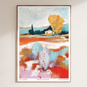 Giclée Art Print, Landscape Painting Print, Fine Art Print, Farmhouse Art Print, Colourful Wall Art, Ideal Housewarming Gift image 1