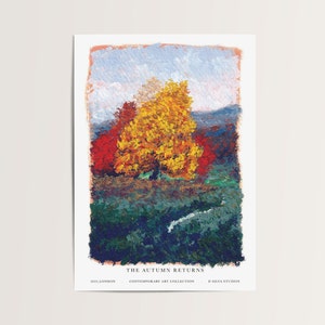 Giclée Art Print, Landscape Painting Print, Fine Art Print, Abstract Wall Art, Cottage Art Print, Autumn Art Print, Nature Poster image 3