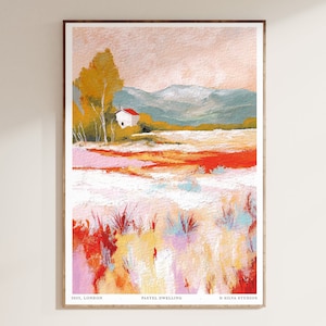 Giclée Art Print, Landscape Painting Print, Fine Art Print, Farmhouse Art Print, Colourful Wall Art, Ideal Housewarming Gift