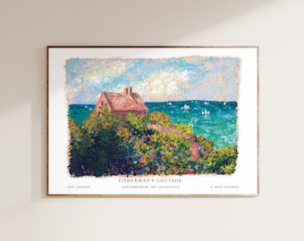 Giclée Art Print, Landscape Painting Print, Fine Art Print, Abstract Wall Art, Coastal Landscape Print, Monet Inspired, Colourful Wall Art
