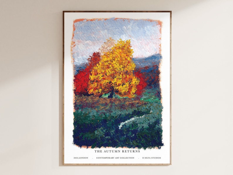 Giclée Art Print, Landscape Painting Print, Fine Art Print, Abstract Wall Art, Cottage Art Print, Autumn Art Print, Nature Poster image 1