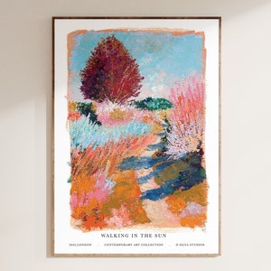 Giclée Art Print, Landscape Painting Print, Fine Art Print, Abstract Wall Art, Cottage Art Print, Colourful Wall Art, Nature Poster