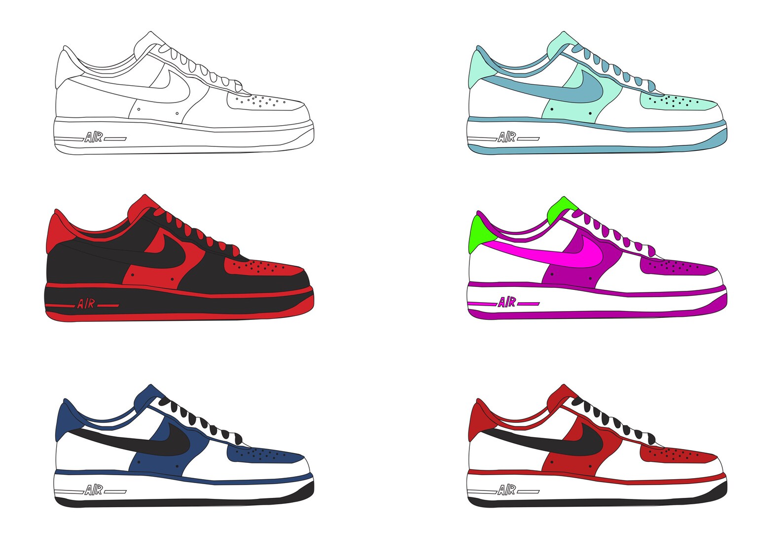 red black air force 1